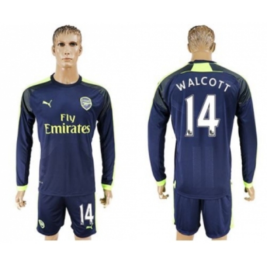 Arsenal 14 Walcott Sec Away Long Sleeves Soccer Club Jersey