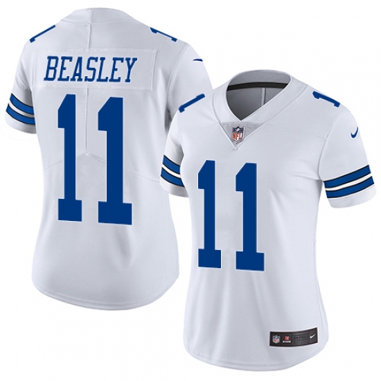 Women's Nike Dallas Cowboys 11 Cole Beasley White Vapor Untouchable Limited Player NFL Jersey