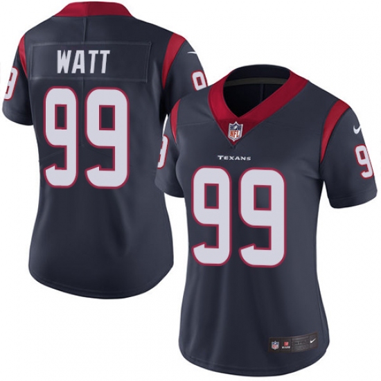 Women's Nike Houston Texans 99 J.J. Watt Elite Navy Blue Team Color NFL Jersey