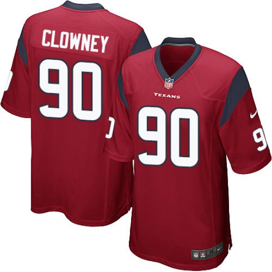 Men's Nike Houston Texans 90 Jadeveon Clowney Game Red Alternate NFL Jersey