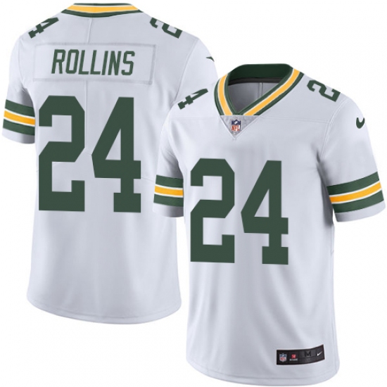 Youth Nike Green Bay Packers 24 Quinten Rollins Elite White NFL Jersey