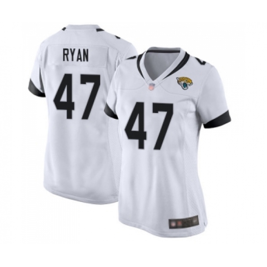 Women's Jacksonville Jaguars 47 Jake Ryan Game White Football Jersey