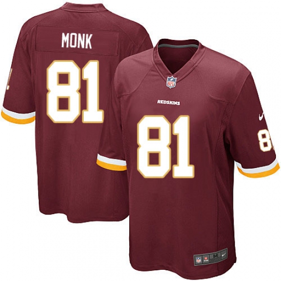 Men's Nike Washington Redskins 81 Art Monk Game Burgundy Red Team Color NFL Jersey