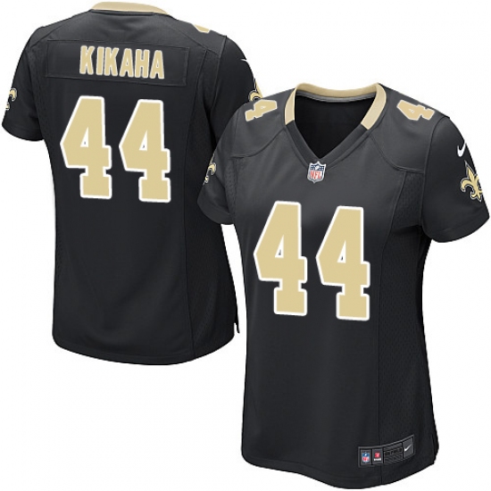 Women's Nike New Orleans Saints 44 Hau'oli Kikaha Game Black Team Color NFL Jersey