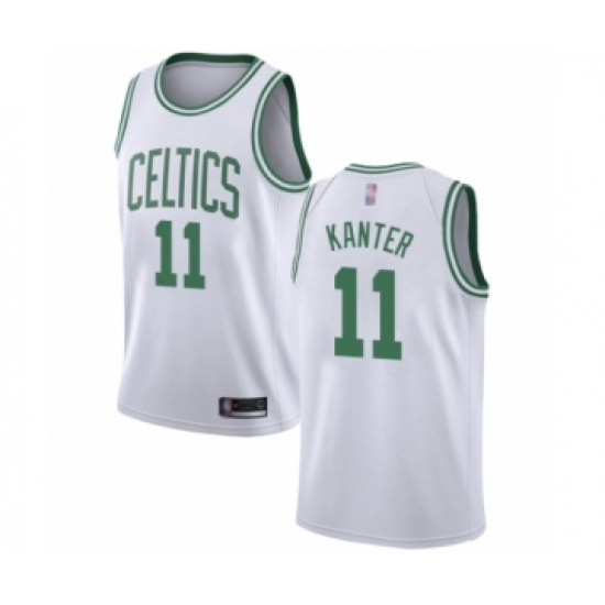 Youth Boston Celtics 11 Enes Kanter Swingman White Basketball Jersey - Association Edition