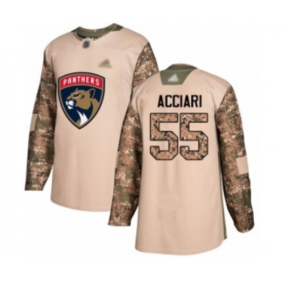 Men's Florida Panthers 55 Noel Acciari Authentic Camo Veterans Day Practice Hockey Jersey