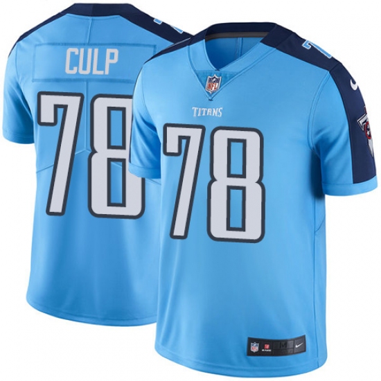 Men's Nike Tennessee Titans 78 Curley Culp Light Blue Team Color Vapor Untouchable Limited Player NFL Jersey