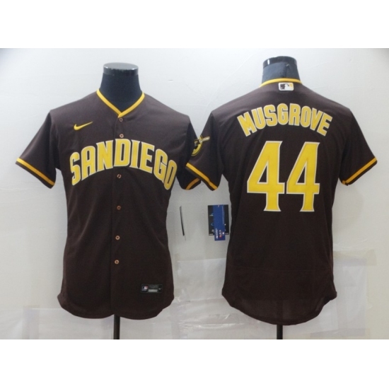 Men's Nike San Diego Padres 44 Joe Musgrove Brown Collection Baseball Player Jersey