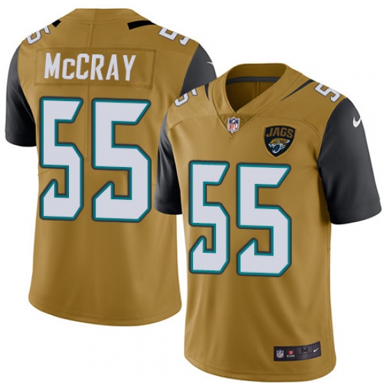 Youth Nike Jacksonville Jaguars 55 Lerentee McCray Limited Gold Rush Vapor Untouchable NFL Jersey