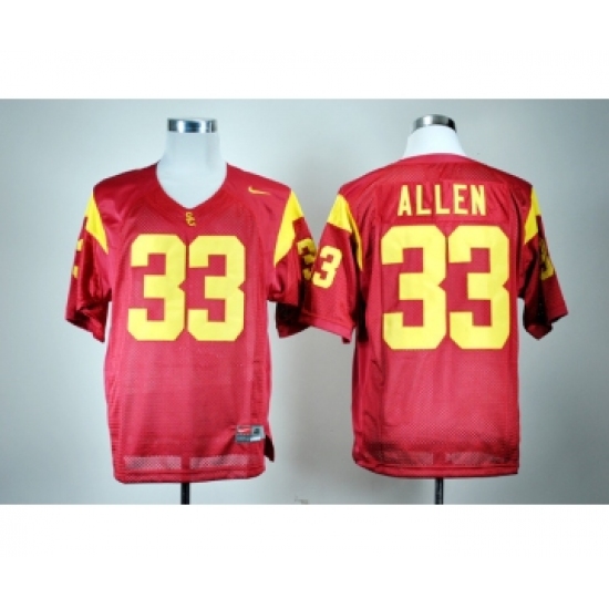 USC Trojans 33 Allen Red Jerseys