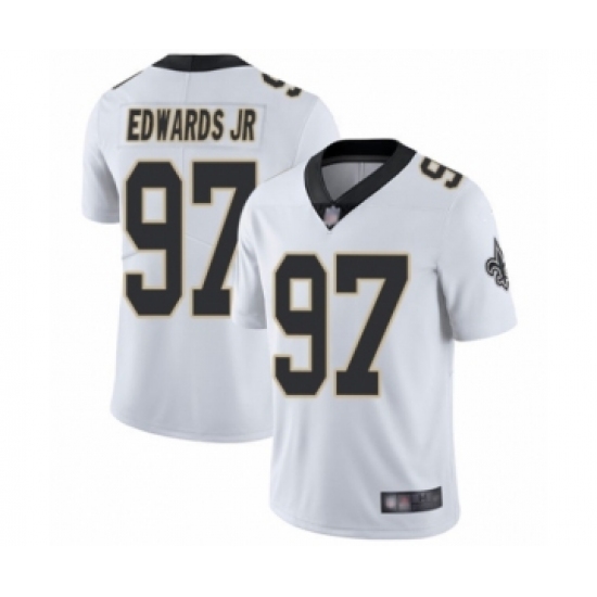 Men's New Orleans Saints 97 Mario Edwards Jr White Vapor Untouchable Limited Player Football Jersey