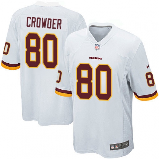 Men's Nike Washington Redskins 80 Jamison Crowder Game White NFL Jersey