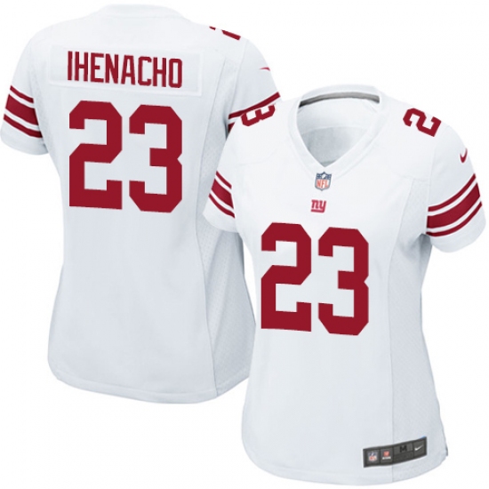 Women's Nike New York Giants 23 Duke Ihenacho Game White NFL Jersey