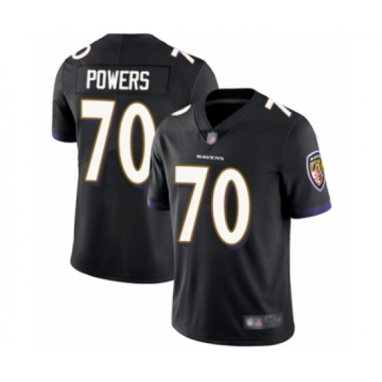Youth Baltimore Ravens 70 Ben Powers Black Alternate Vapor Untouchable Limited Player Football Jersey