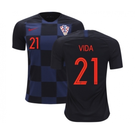 Croatia 21 Vida Away Soccer Country Jersey