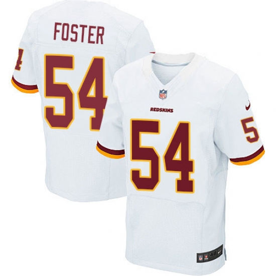 Men's Nike Washington Redskins 54 Mason Foster Elite White NFL Jersey