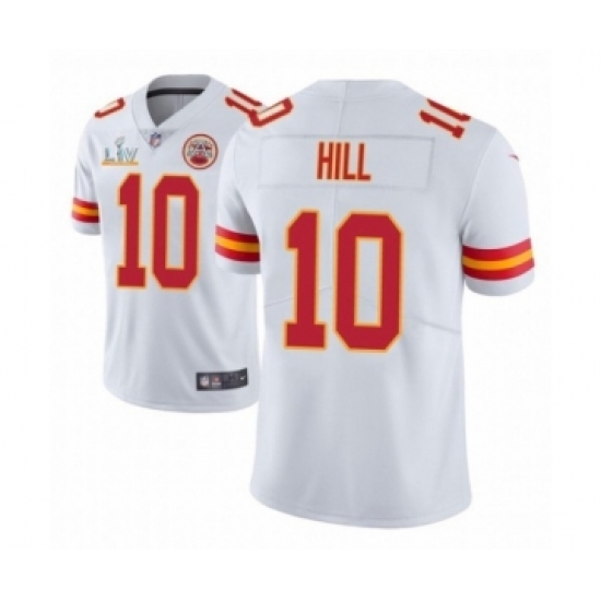 Youth Kansas City Chiefs 10 Tyreek Hill White 2021 Super Bowl LV Jersey