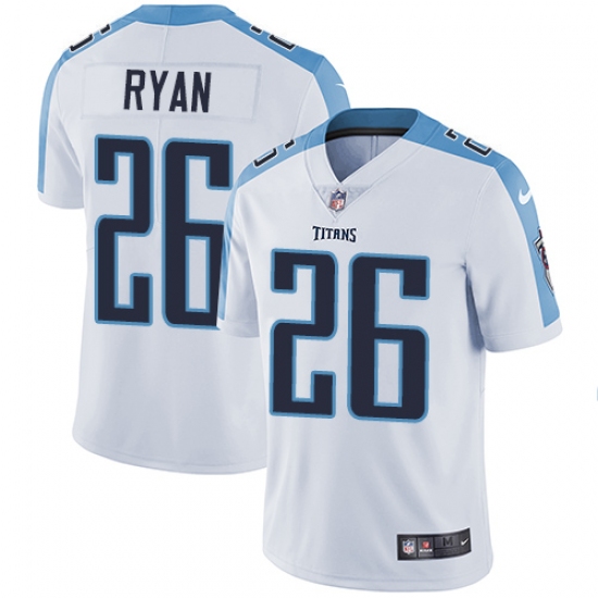 Men's Nike Tennessee Titans 26 Logan Ryan White Vapor Untouchable Limited Player NFL Jersey