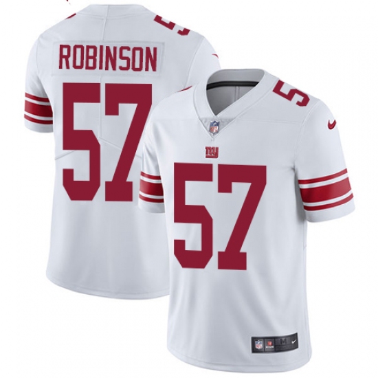 Youth Nike New York Giants 57 Keenan Robinson Elite White NFL Jersey