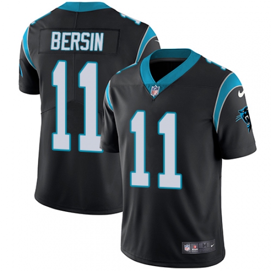 Men's Nike Carolina Panthers 11 Brenton Bersin Black Team Color Vapor Untouchable Limited Player NFL Jersey