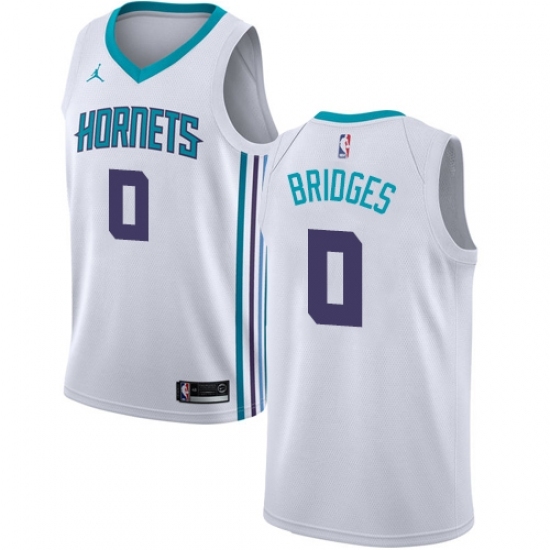 Youth Nike Jordan Charlotte Hornets 0 Miles Bridges Swingman White NBA Jersey - Association Edition