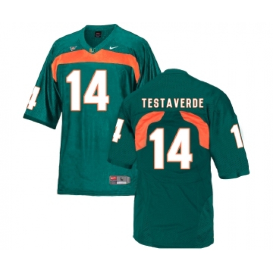 Miami Hurricanes 14 Vinny Testaverde Green College Football Jersey