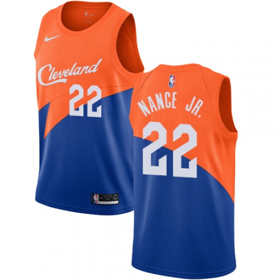 Women's Nike Cleveland Cavaliers 22 Larry Nance Jr. Swingman Blue NBA Jersey - City Edition