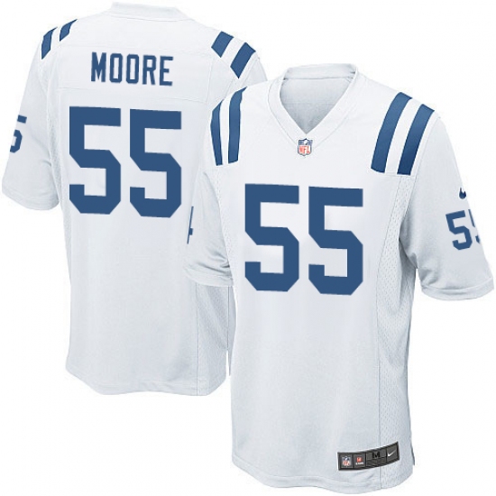 Men's Nike Indianapolis Colts 55 Skai Moore Game White NFL Jersey