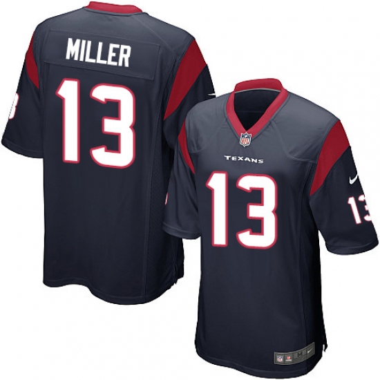 Men's Nike Houston Texans 13 Braxton Miller Game Navy Blue Team Color NFL Jersey