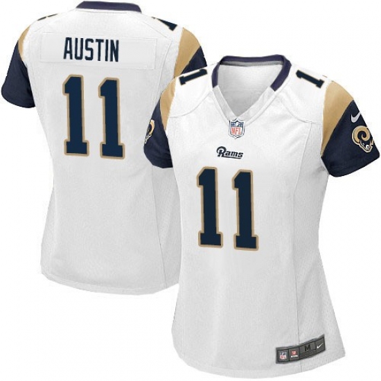 Women's Nike Los Angeles Rams 11 Tavon Austin Game White NFL Jersey