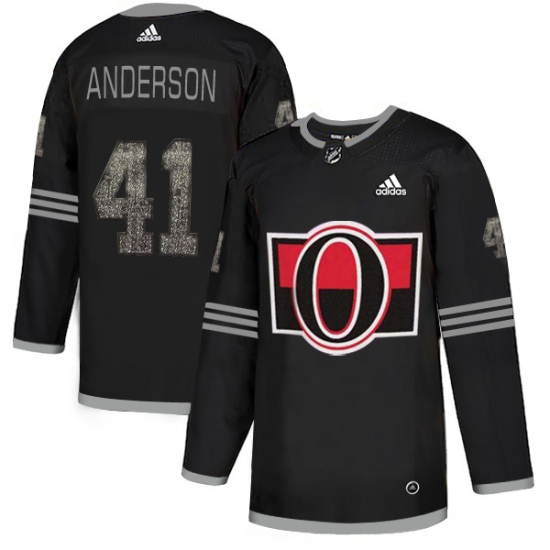 Men's Adidas Ottawa Senators 41 Craig Anderson Black_1 Authentic Classic Stitched NHL Jersey