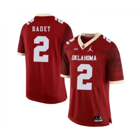 Oklahoma Sooners 2 Jeff Badet Red 47 Game Winning Streak College Football Jersey