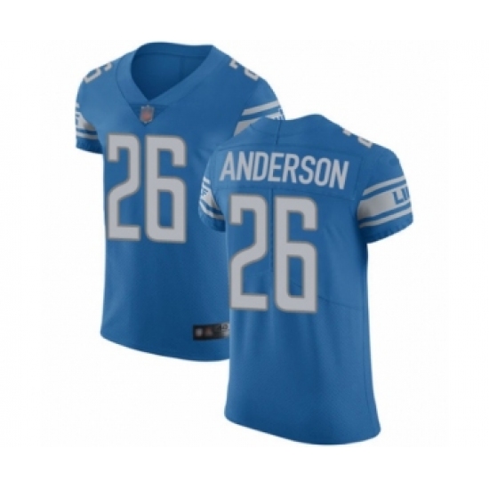 Men's Detroit Lions 26 C.J. Anderson Blue Team Color Vapor Untouchable Elite Player Football Jersey