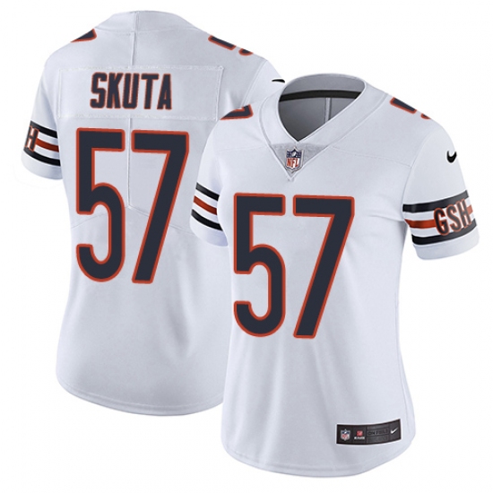 Women's Nike Chicago Bears 57 Dan Skuta White Vapor Untouchable Limited Player NFL Jersey