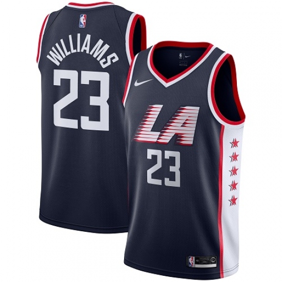 Men's Nike Los Angeles Clippers 23 Louis Williams Swingman Navy Blue NBA Jersey - City Edition