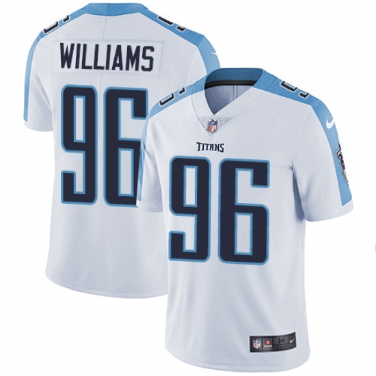 Men's Nike Tennessee Titans 96 Sylvester Williams White Vapor Untouchable Limited Player NFL Jersey