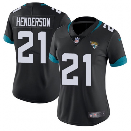 Women's Jacksonville Jaguars 21 C.J. Henderson Black Team Color Stitched Vapor Untouchable Limited Jersey