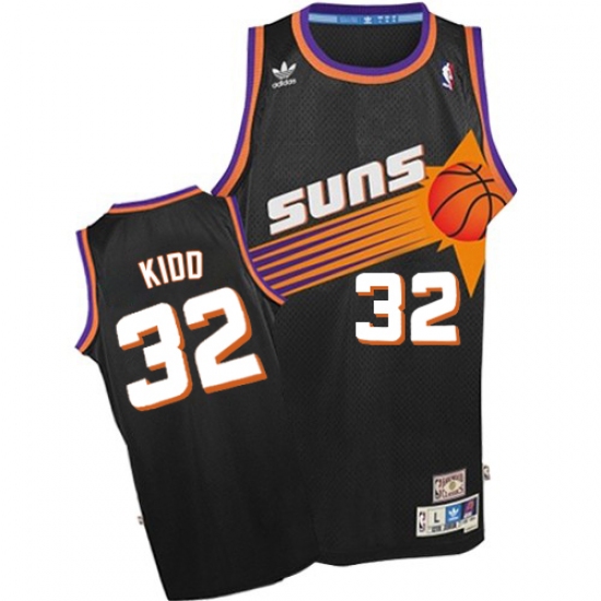 Men's Adidas Phoenix Suns 32 Jason Kidd Authentic Black Throwback NBA Jersey