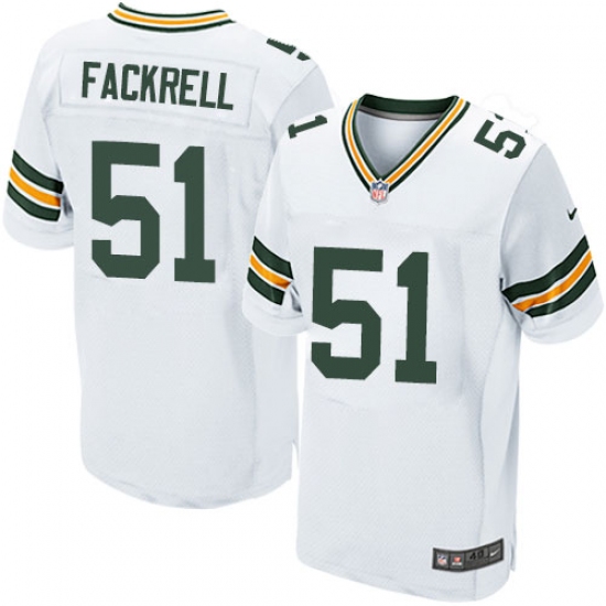 Men's Nike Green Bay Packers 51 Kyler Fackrell Elite White NFL Jersey