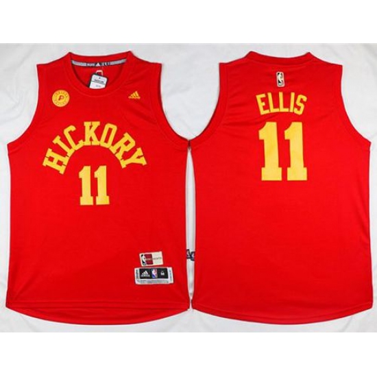 Pacers 11 Monta Ellis Red Hardwood Classics Stitched NBA Jersey