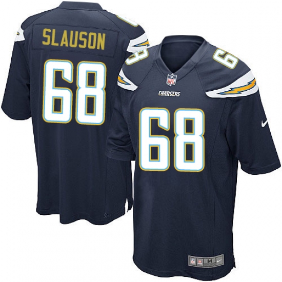 Men's Nike Los Angeles Chargers 68 Matt Slauson Game Navy Blue Team Color NFL Jersey