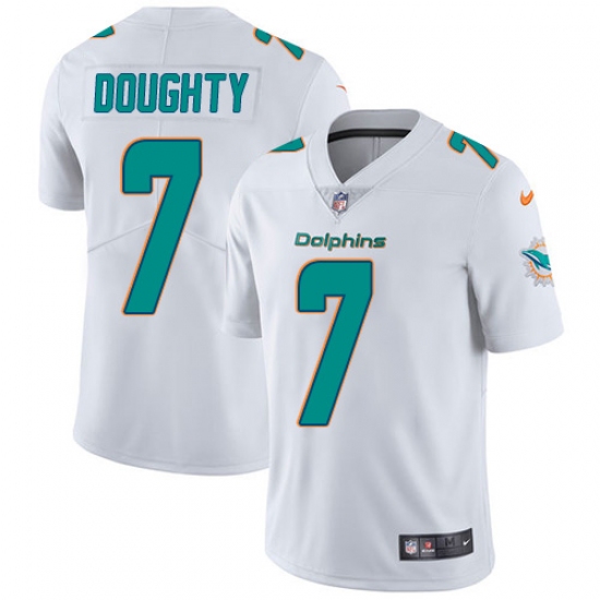 Youth Nike Miami Dolphins 7 Brandon Doughty White Vapor Untouchable Limited Player NFL Jersey