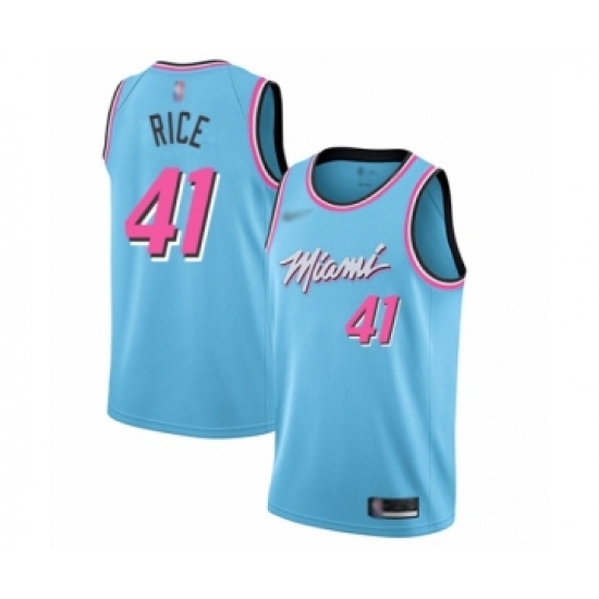 Youth Miami Heat 41 Glen Rice Swingman Blue Basketball Jersey - 2019 20 City Edition