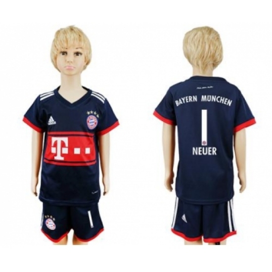 Bayern Munchen 1 Neuer Away Kid Soccer Club Jersey