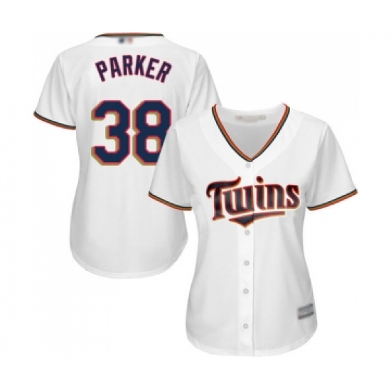 Women's Minnesota Twins 38 Blake Parker Replica White Home Cool Base Baseball Jersey