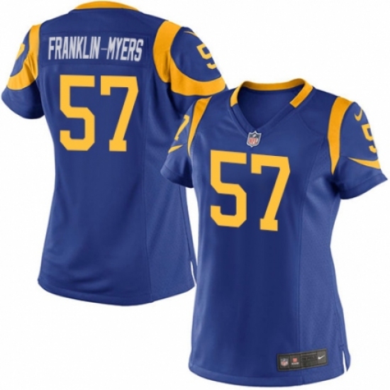 Women's Nike Los Angeles Rams 57 John Franklin-Myers Game Royal Blue Alternate NFL Jersey