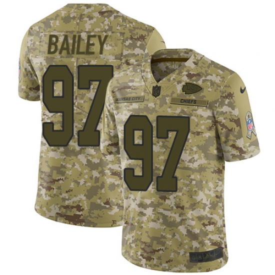 Youth Nike Kansas City Chiefs 97 Allen Bailey Limited Camo 2018 Salute to Service NFL Jersey