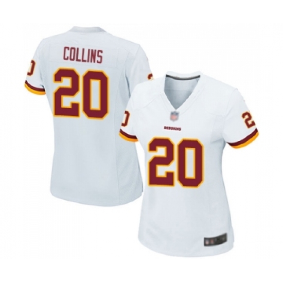 Women's Washington Redskins 20 Landon Collins Game White Football Jersey