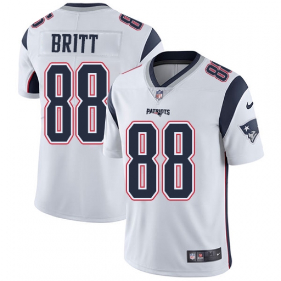 Men's Nike New England Patriots 88 Kenny Britt White Vapor Untouchable Limited Player NFL Jersey