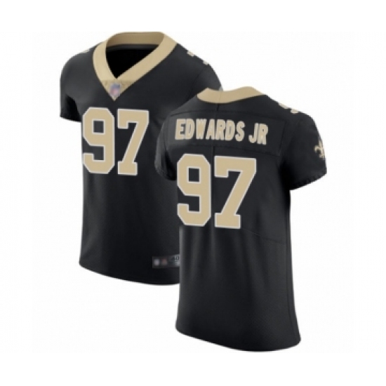 Men's New Orleans Saints 97 Mario Edwards Jr Black Team Color Vapor Untouchable Elite Player Football Jersey